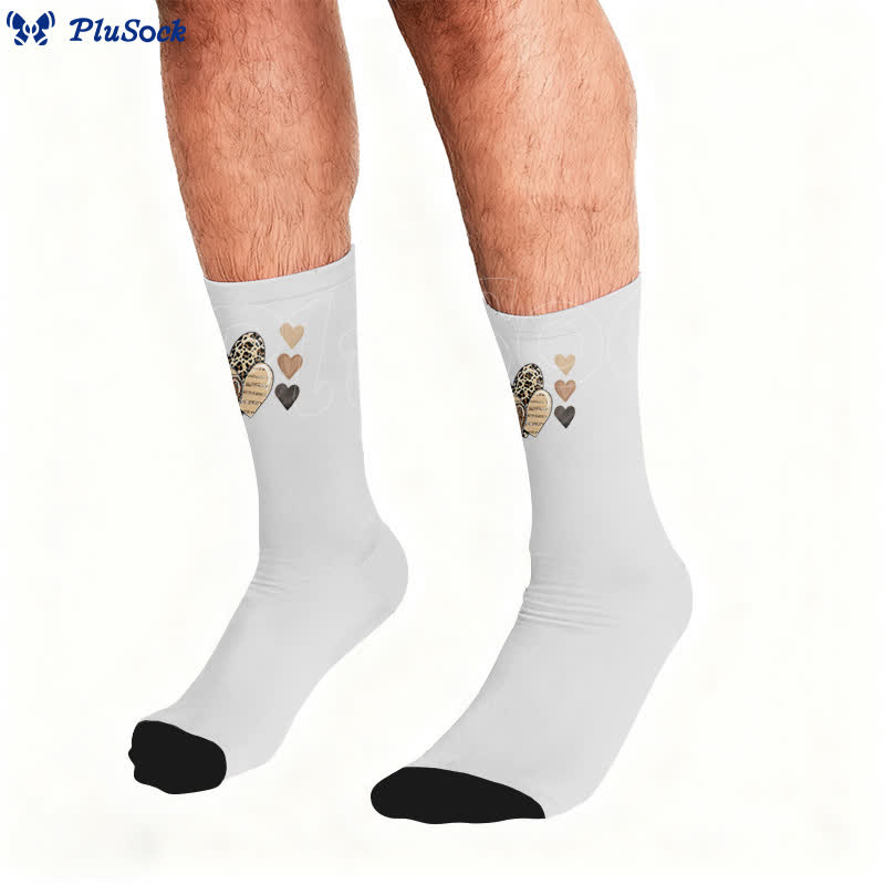 Chaussettes léopard papillon cœur - image 3