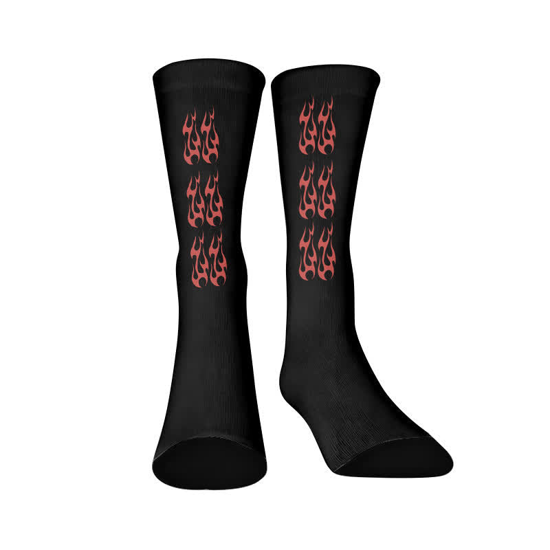 Chaussettes de course avec drapeau - Flammes (1 paire) - EU37-44(US4-10) - image 9