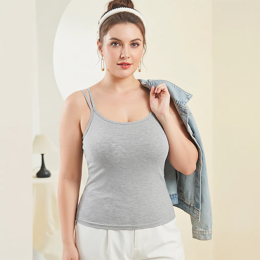 Débardeur grande taille en modal à dos croisé - image 0