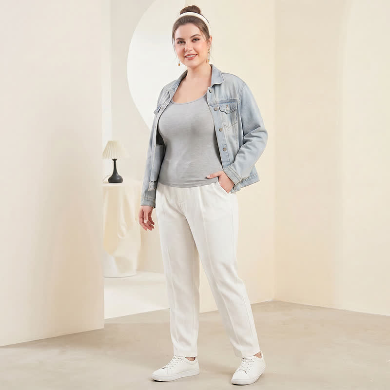 Débardeur grande taille en modal à dos croisé - image 2