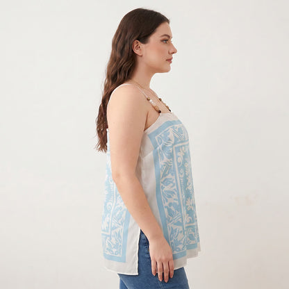 Débardeur imprimé foulard grande taille (2 pièces) - image 3