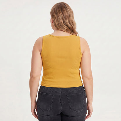 Débardeur côtelé à boutons grande taille (2 pièces) - image 2