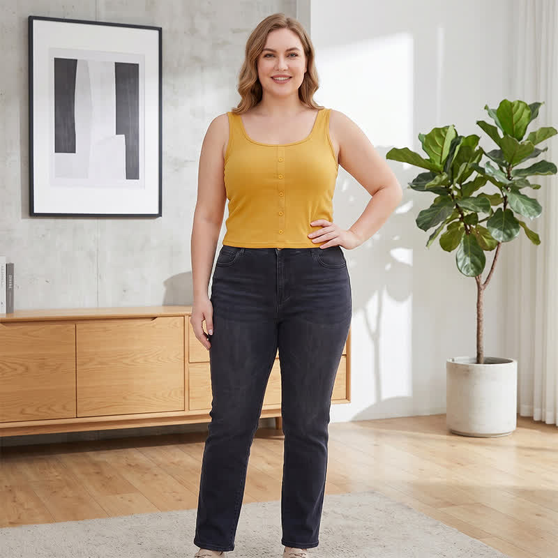 Débardeur côtelé à boutons grande taille (2 pièces) - image 3
