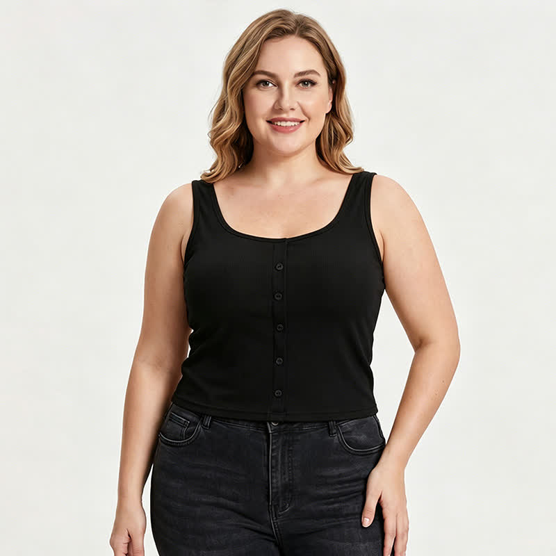 Débardeur côtelé à boutons grande taille (2 pièces) - image 9