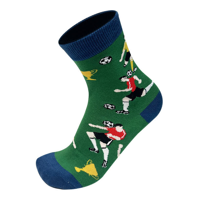Chaussettes de football Colorblock (5 paires) - Bleu - UE39-46 (US6-12) - image 5