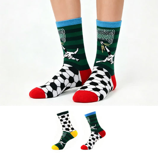Chaussettes de football rayées en coton (2 paires) - image 0