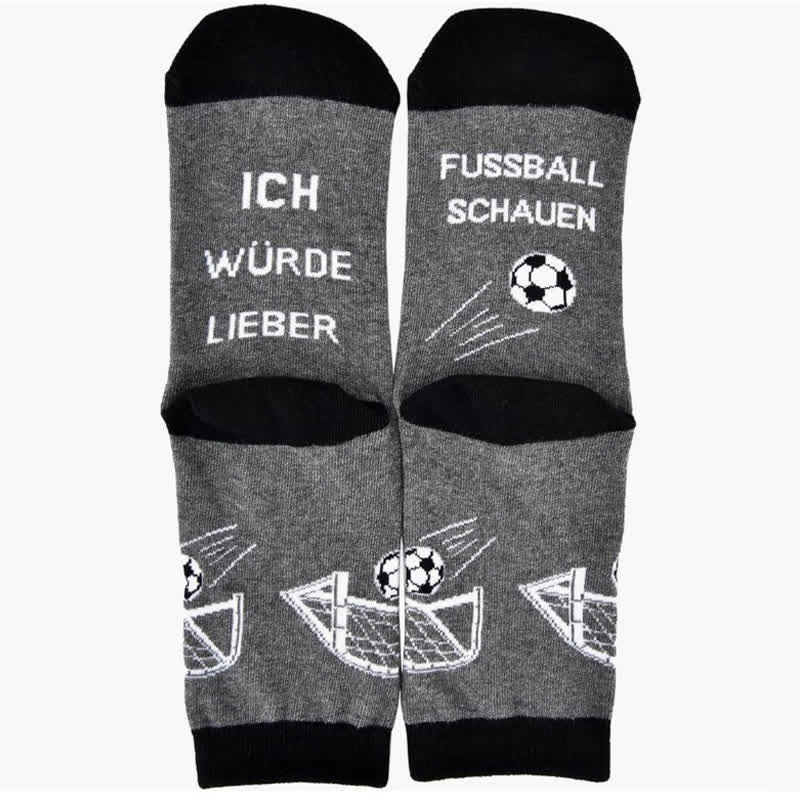 Chaussettes en coton à message footballistique (2 paires) - Gris - UE39-46 (US6-12) - image 2