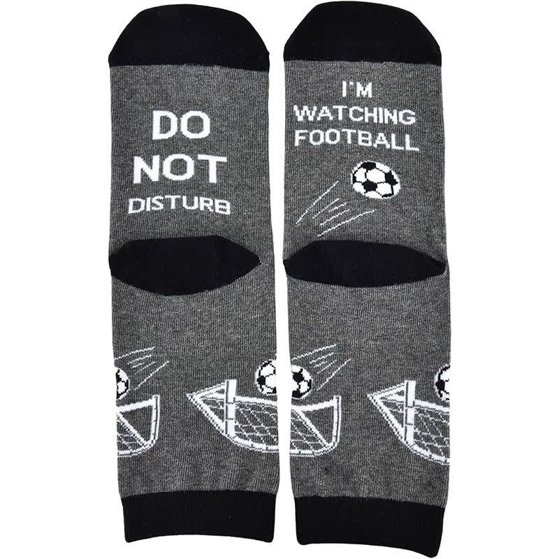 Chaussettes en coton à message footballistique (2 paires) - Noir - UE39-46 (US6-12) - image 1