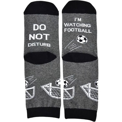 Chaussettes en coton à message footballistique (2 paires) - Noir - UE39-46 (US6-12) - image 1