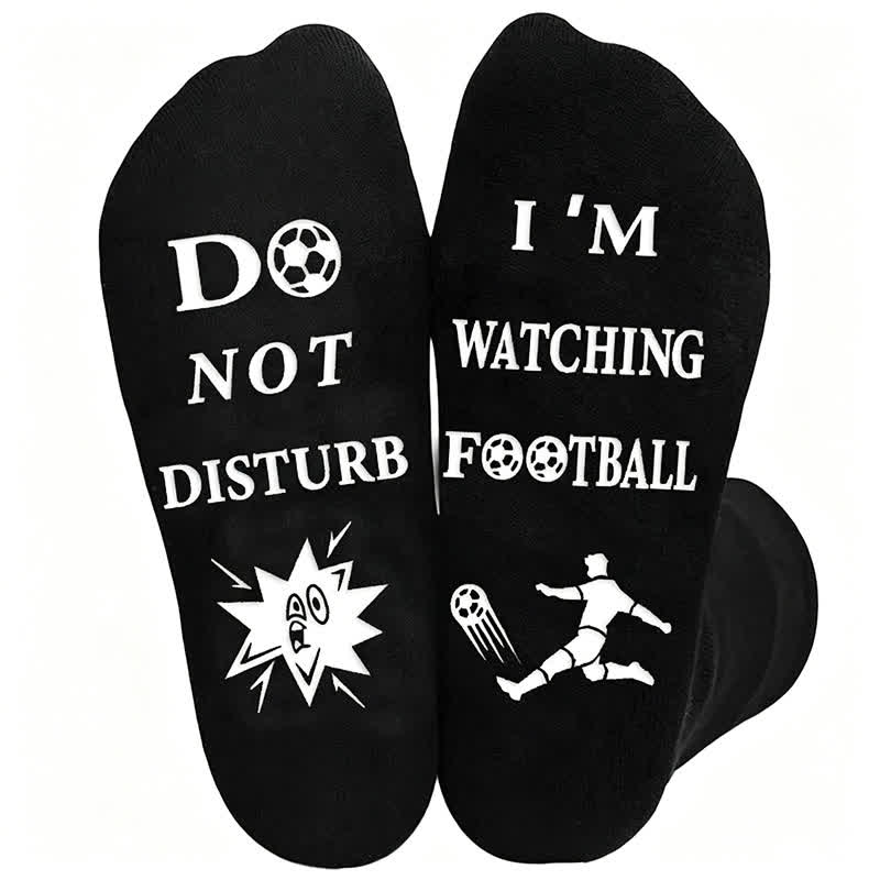Chaussettes en coton à citation de football (3 paires) - B - UE39-46 (US6-12) - image 3