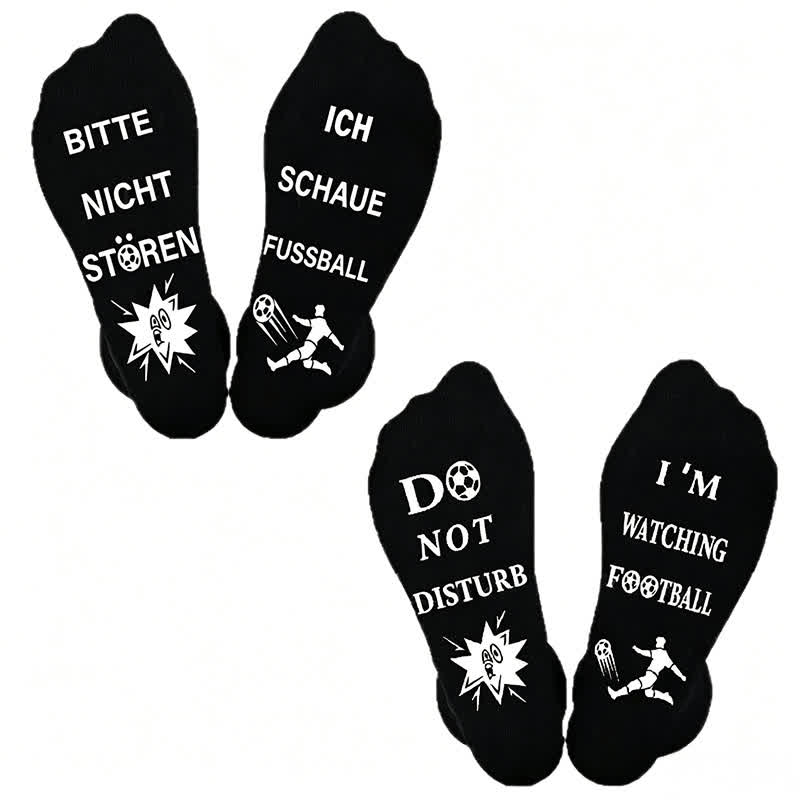 Chaussettes en coton à citation de football (3 paires) - image 1
