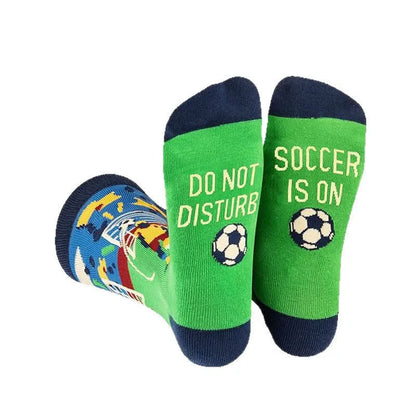 Chaussettes courtes à slogan de football (2 paires) - Vert - EU38-44(US5-10) - image 4