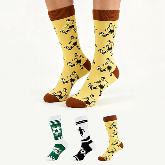Chaussettes courtes en coton à motif football (5 paires) - image 0
