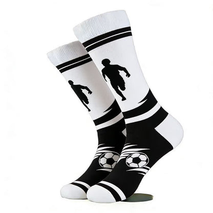 Chaussettes courtes en coton à motif football (5 paires) - Noir - EU42-46 (US8.5-12) - image 2