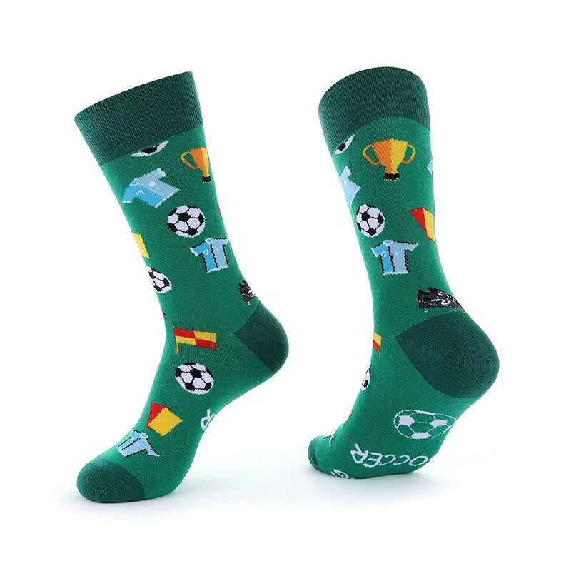Chaussettes courtes à motif football humoristique (3 paires) - G - EU39-43(US6-9) - image 7