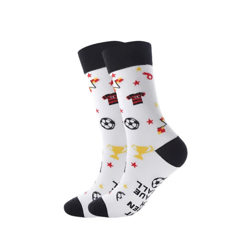 Chaussettes courtes à motif football humoristique (3 paires) - F - EU39-43(US6-9) - image 6