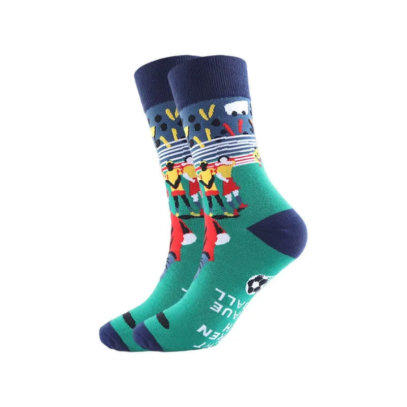 Chaussettes courtes à motif football humoristique (3 paires) - B - EU39-43(US6-9) - image 2
