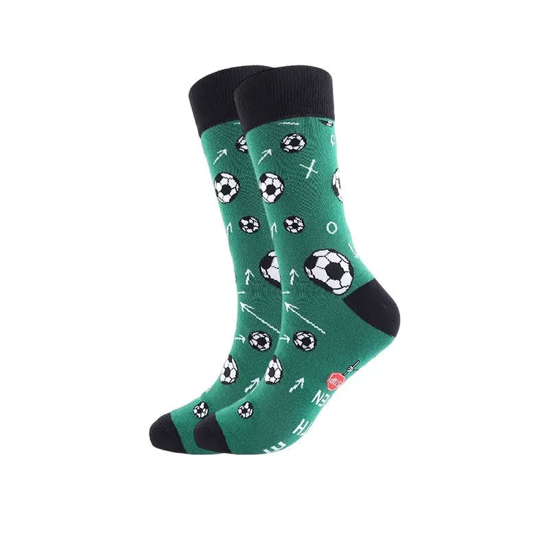 Chaussettes courtes à motif football humoristique (3 paires) - UN - EU39-43(US6-9) - image 1