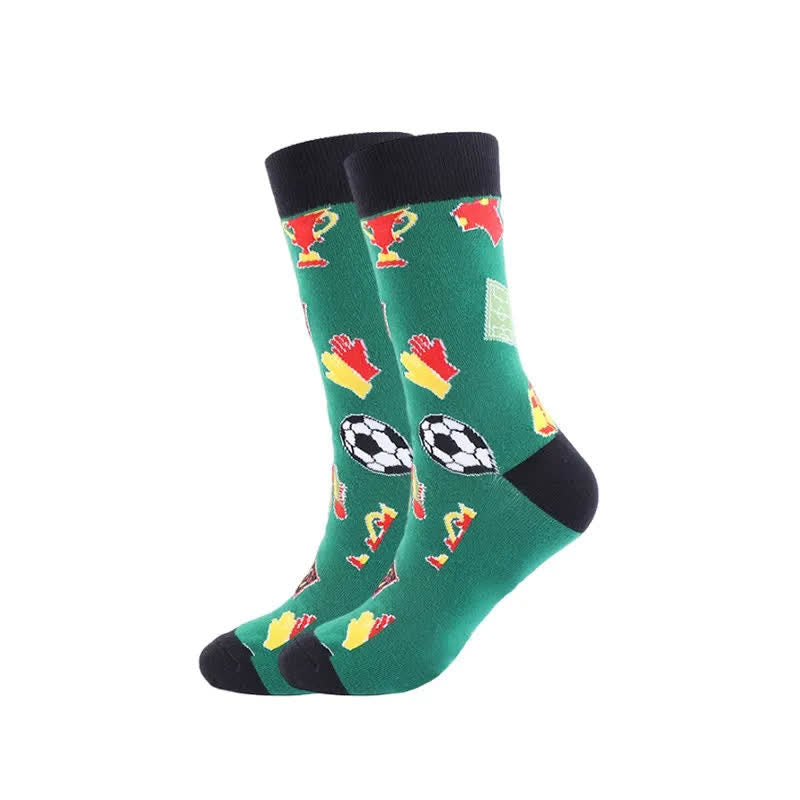 Chaussettes courtes à motif football humoristique (3 paires) - E - EU39-43(US6-9) - image 5