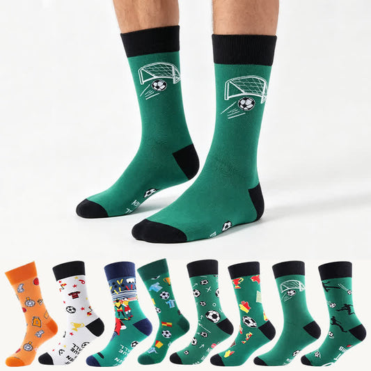 Chaussettes courtes à motif football humoristique (3 paires) - F+G+H - EU39-43(US6-9) - image 0