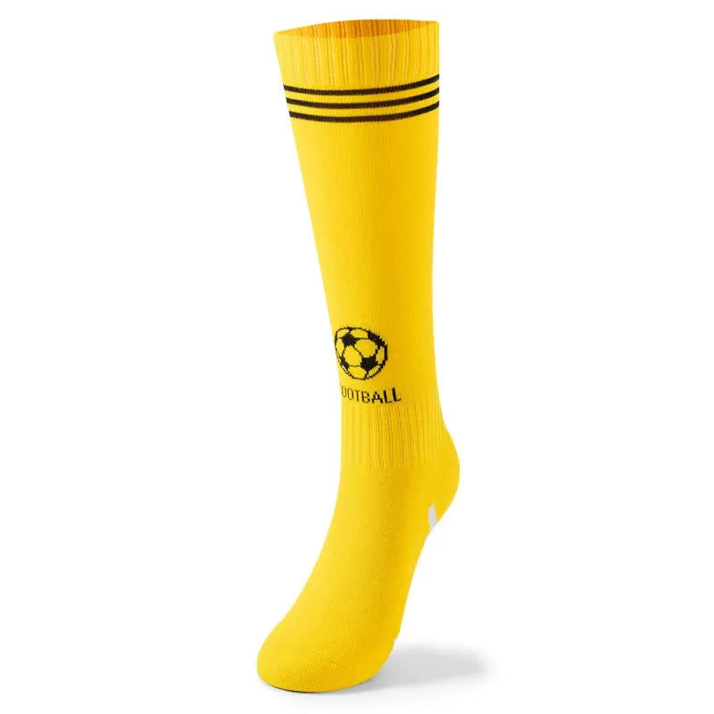 Chaussettes de football en coton jusqu'aux genoux (3 paires) - Jaune - EU37-41 (US4-7.5) - image 5