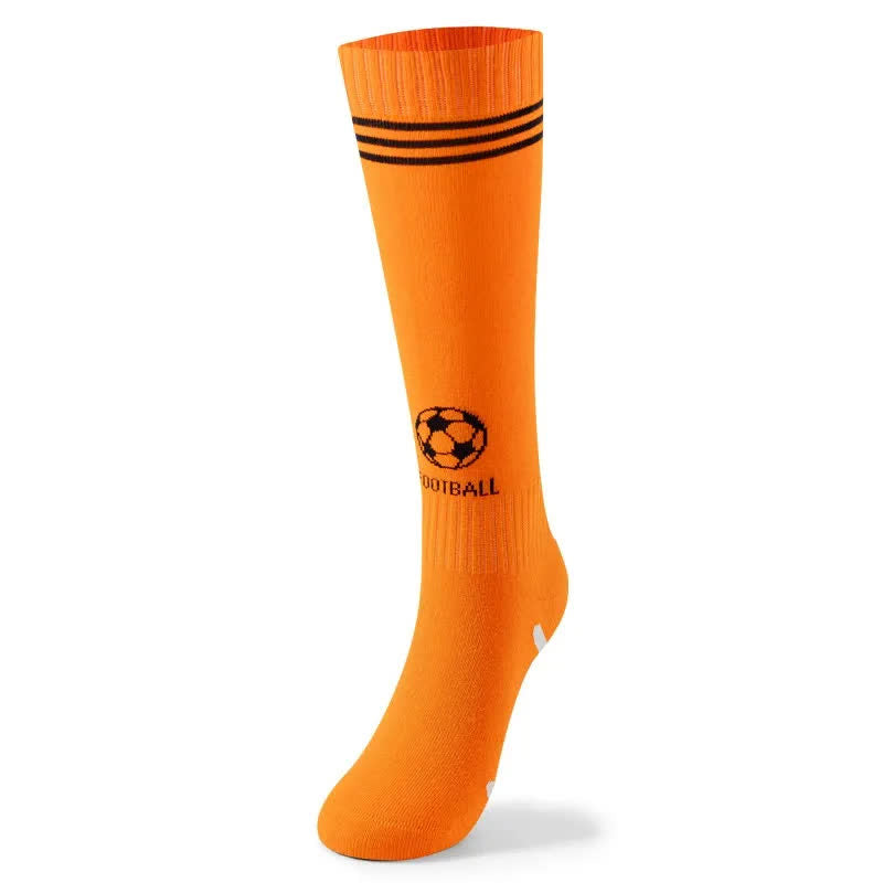 Chaussettes de football en coton jusqu'aux genoux (3 paires) - Orange - EU37-41 (US4-7.5) - image 2