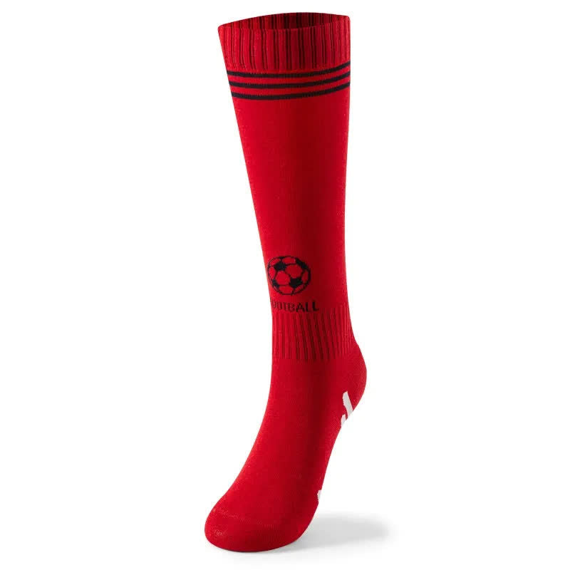 Chaussettes de football en coton jusqu'aux genoux (3 paires) - Rouge - EU37-41 (US4-7.5) - image 8