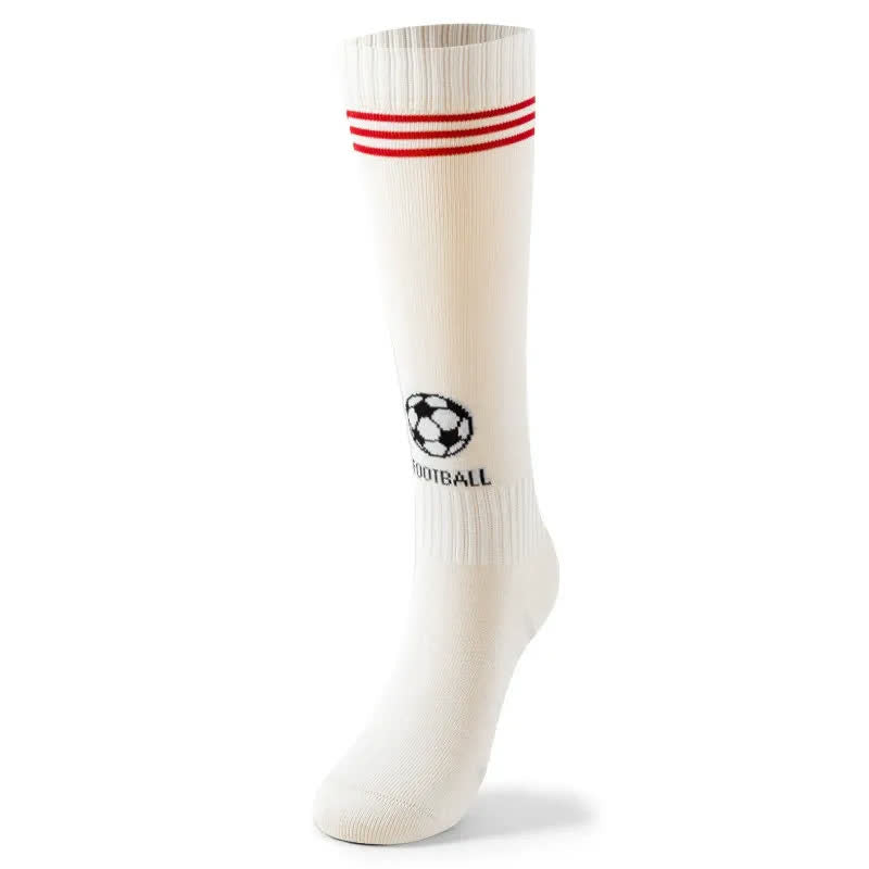 Chaussettes de football en coton jusqu'aux genoux (3 paires) - Blanc - EU37-41 (US4-7.5) - image 3