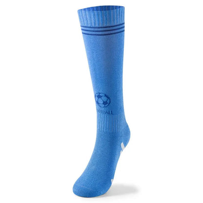 Chaussettes de football en coton jusqu'aux genoux (3 paires) - Bleu clair - EU37-41 (US4-7.5) - image 6