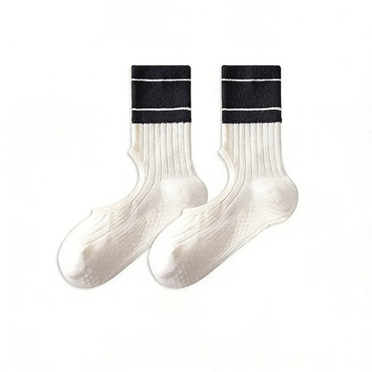 Chaussettes à cou-de-pied ouvert avec adhérence en forme d'arc (2 paires) - Noir - 40(US2-7) - Sans ruban - image 17