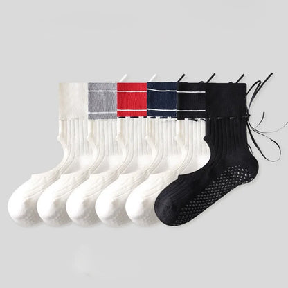 Chaussettes à cou-de-pied ouvert avec adhérence en forme d'arc (2 paires) - image 8