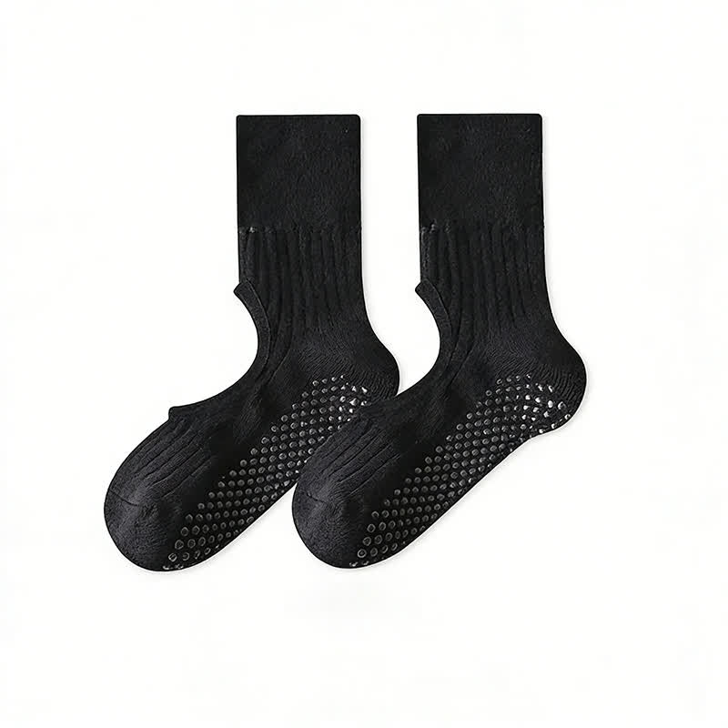 Chaussettes à cou-de-pied ouvert avec adhérence en forme d'arc (2 paires) - Noir pur - 40(US2-7) - Sans ruban - image 18