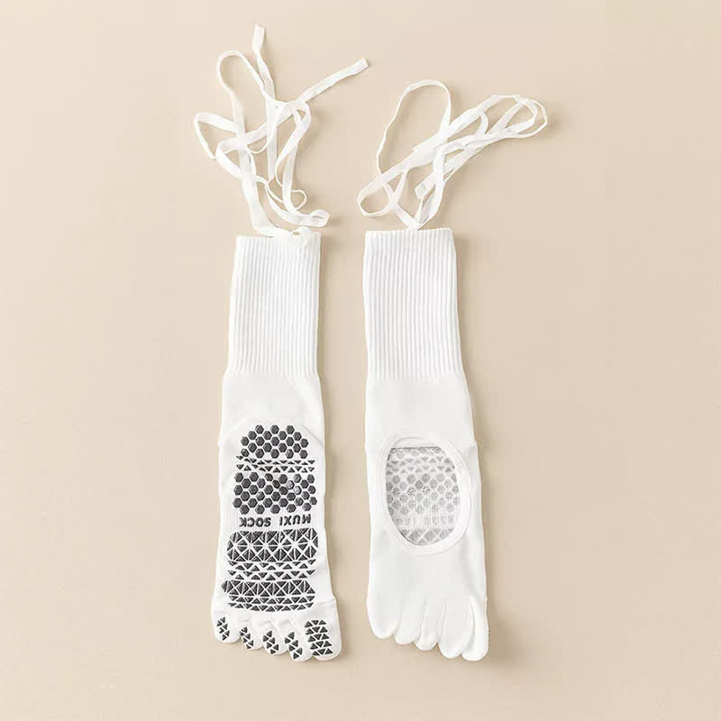 Chaussettes de ballet à orteils antidérapants (2 paires) - Blanc - UE35-39 (US2-6) - image 2
