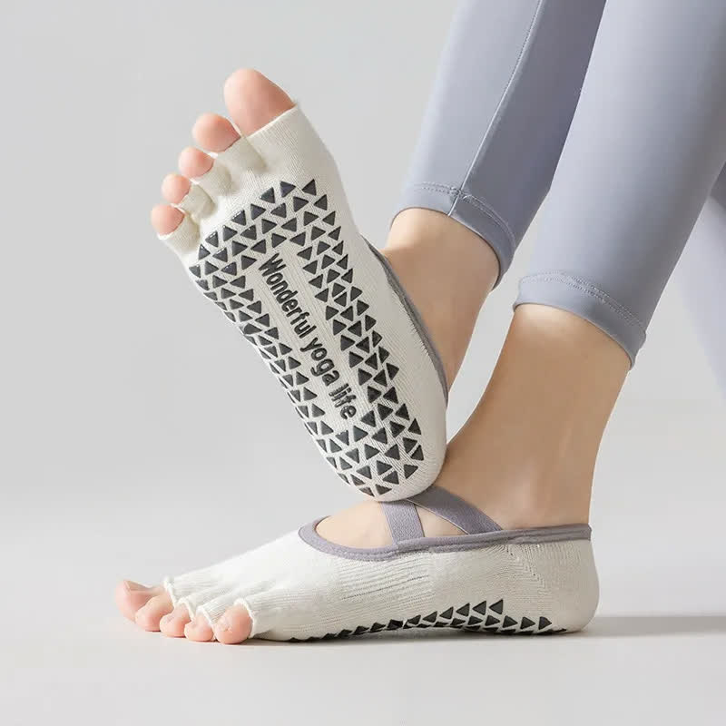 Chaussettes basses antidérapantes pour les orteils (2 paires) - image 1