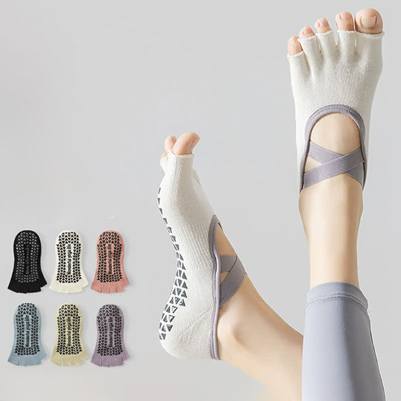 Chaussettes basses antidérapantes pour les orteils (2 paires) - image 0