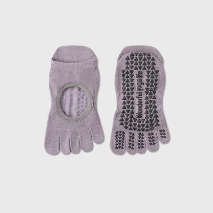 Chaussettes de yoga antidérapantes à cinq orteils (2 paires) - Violet - 40(US2-7) - image 10