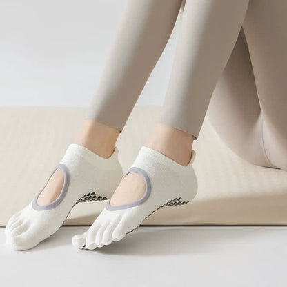Chaussettes de yoga antidérapantes à cinq orteils (2 paires) - image 2
