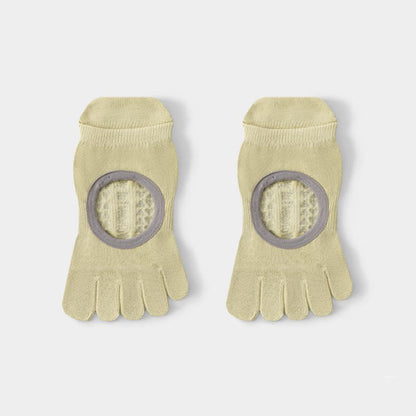 Chaussettes de yoga antidérapantes à cinq orteils (2 paires) - Vert - 40(US2-7) - image 9