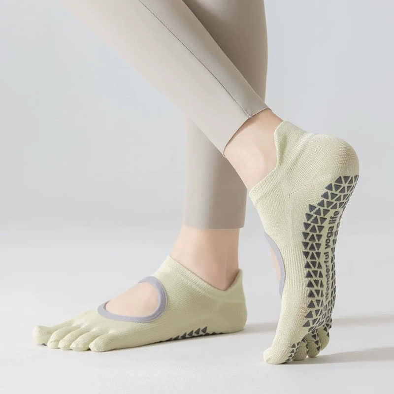 Chaussettes de yoga antidérapantes à cinq orteils (2 paires) - image 3