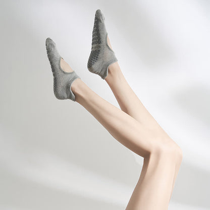 Chaussettes antidérapantes Pilates (2 paires) - Gris - EU35-41 (US2-7,5) - image 7