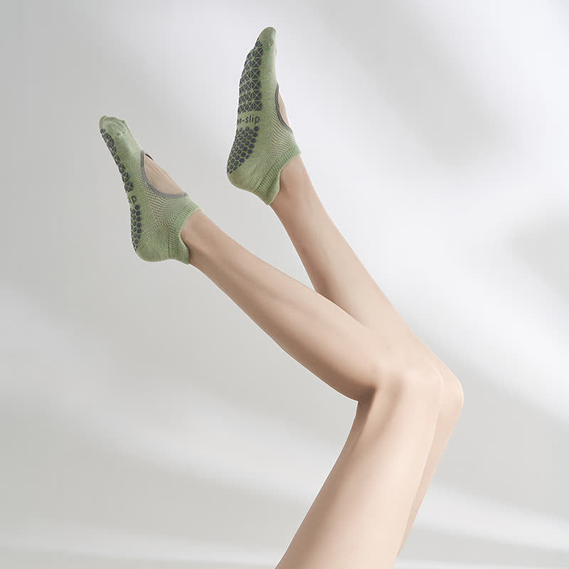 Chaussettes antidérapantes Pilates (2 paires) - Vert - EU35-41 (US2-7,5) - image 5