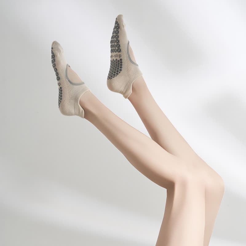 Chaussettes antidérapantes Pilates (2 paires) - Beige - EU35-41 (US2-7,5) - image 4