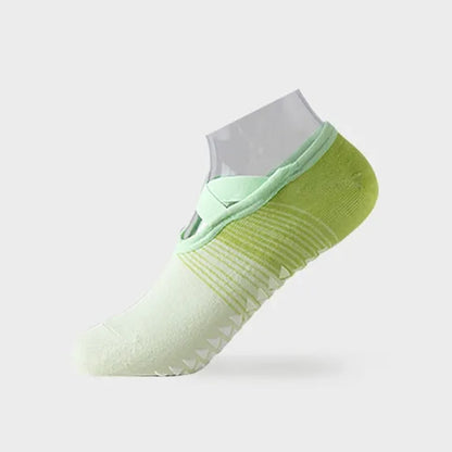Chaussettes de yoga antidérapantes à brides croisées (6 paires) - Vert - 42(US2-8,5) - image 10