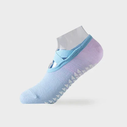 Chaussettes de yoga antidérapantes à brides croisées (6 paires) - Violet - 42(US2-8,5) - image 5
