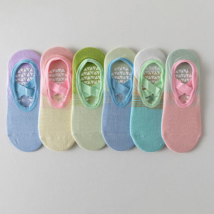 Chaussettes de yoga antidérapantes à brides croisées (6 paires) - Multicolore - 42(US2-8,5) - image 3