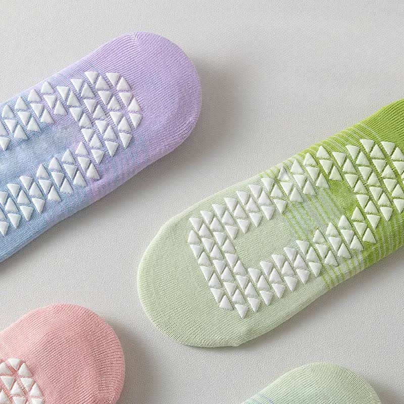 Chaussettes de yoga antidérapantes à brides croisées (6 paires) - image 1
