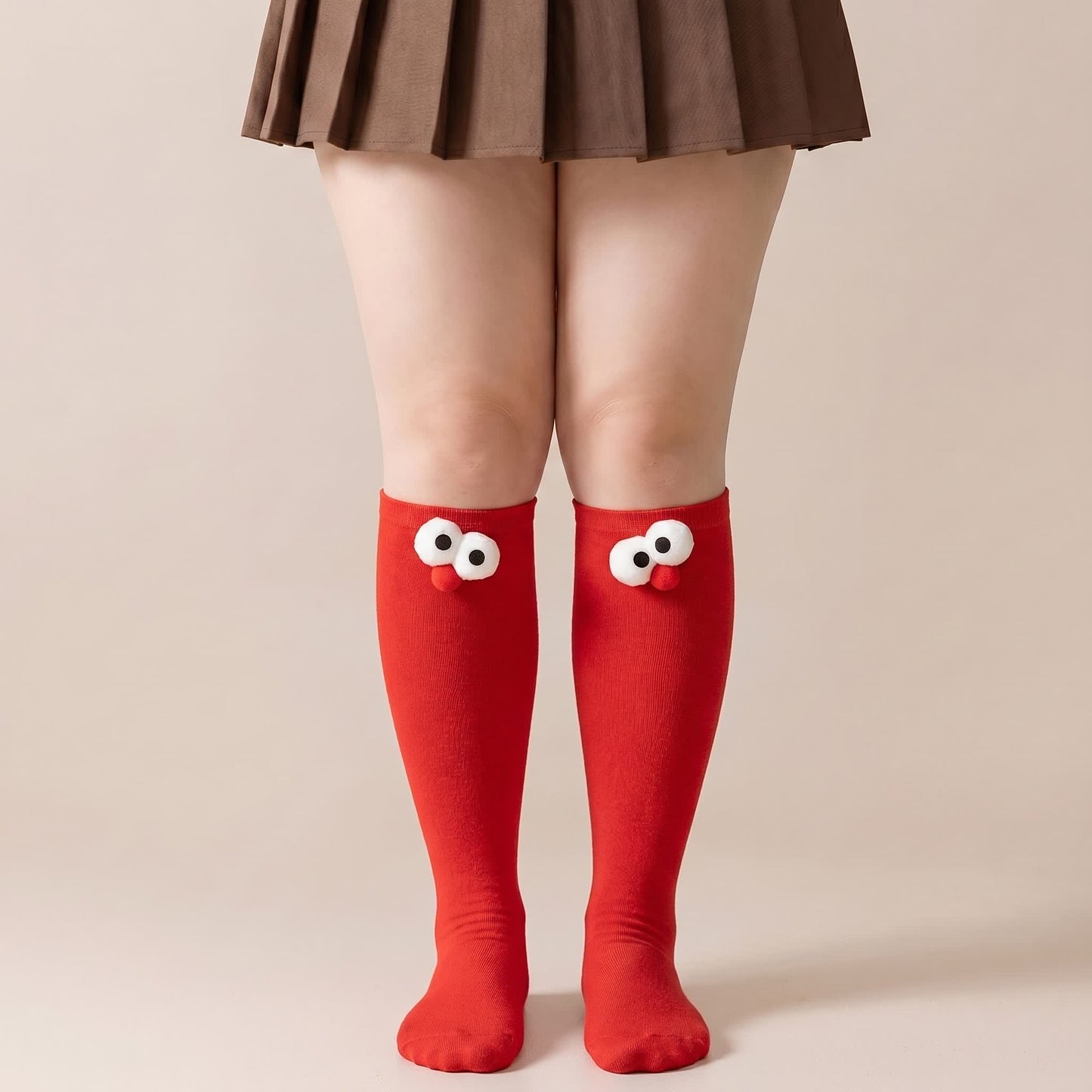 Chaussettes hautes à motifs animaux mignons (4 paires) - Rouge - 40(US2-7) - image 6