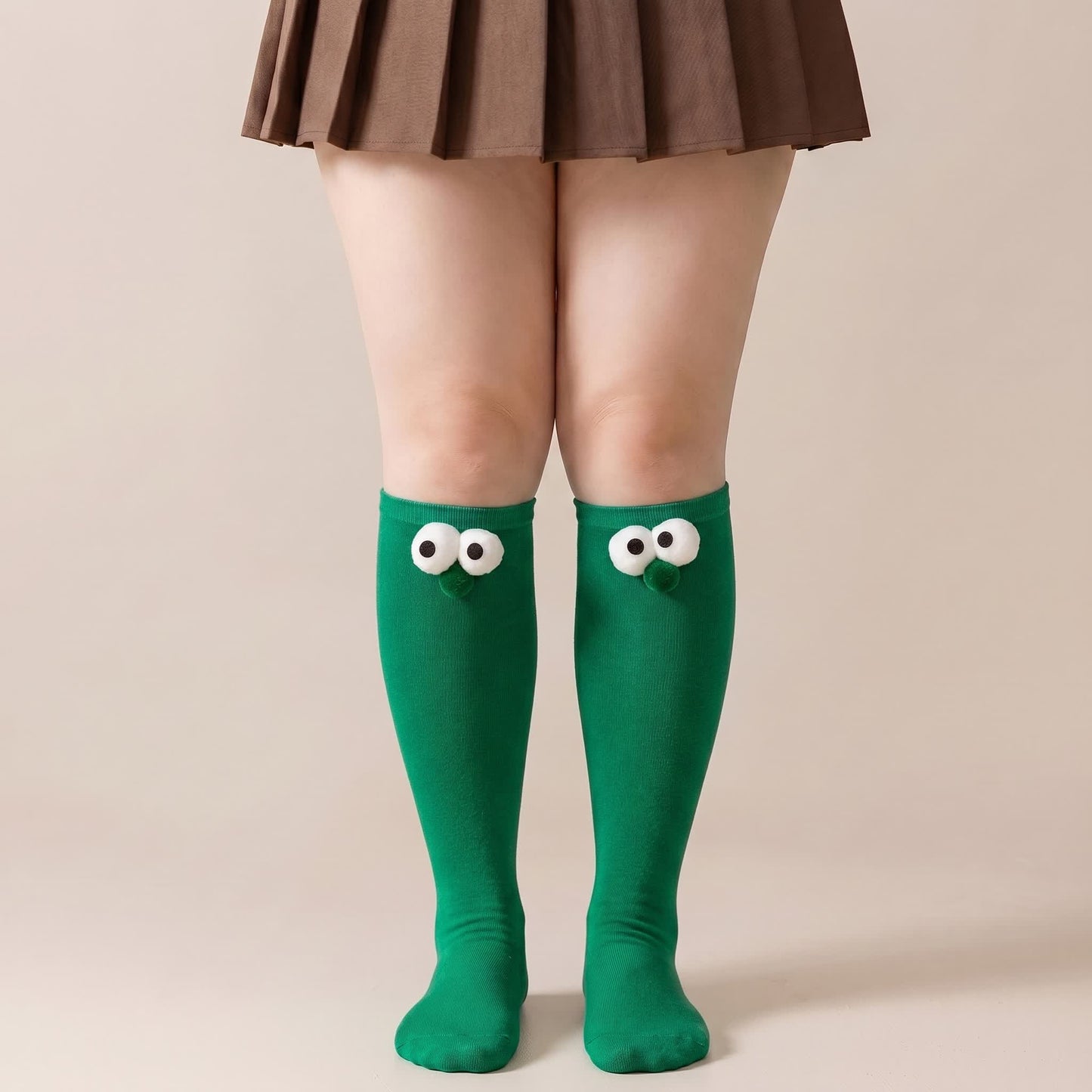 Chaussettes hautes à motifs animaux mignons (4 paires) - Vert - 40(US2-7) - image 8
