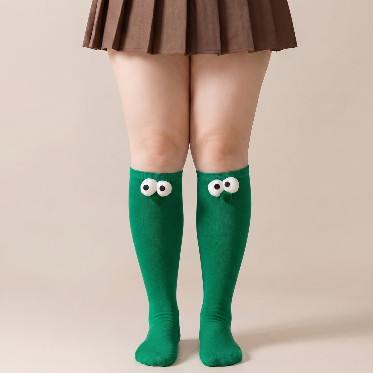 Chaussettes hautes à motifs animaux mignons (4 paires) - Vert - 40(US2-7) - image 8