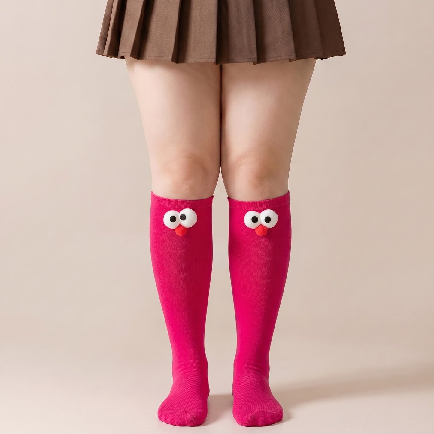 Chaussettes hautes à motifs animaux mignons (4 paires) - Fuchsia - 40(US1-7) - image 7